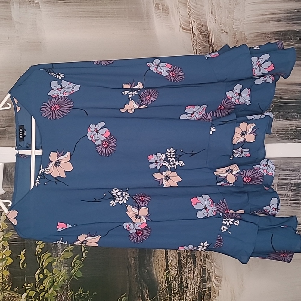 A new approach Womens XL beautiful ruffled flowy long sleeve floral blouse